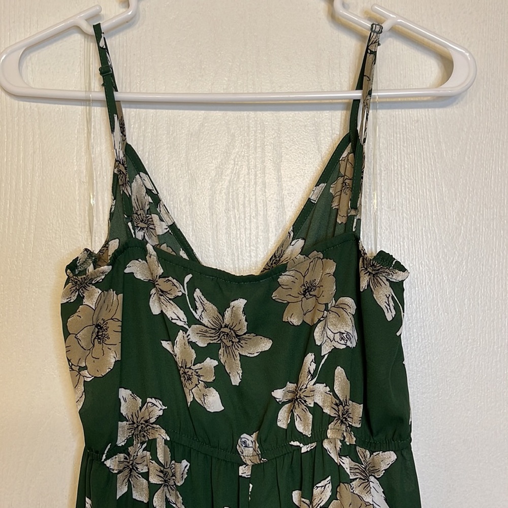 Inspired Hearts Green Floral Hi-Low Faux Wrap Dress, Sz. XL, EUC - Picture 6 of 8
